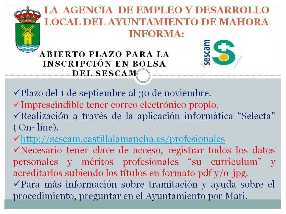 cartel bolsa sescam