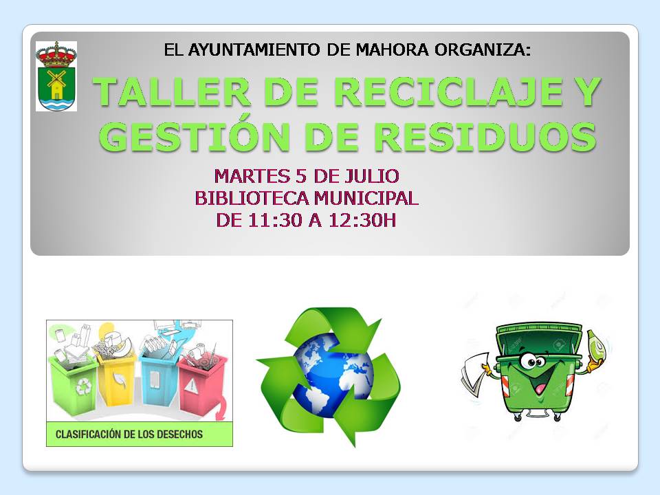 Cartel de reciclaje mahora